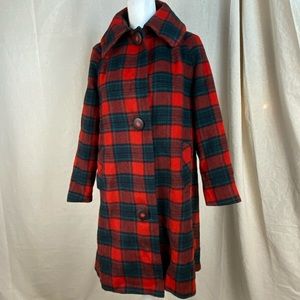 Vintage plaid coat large